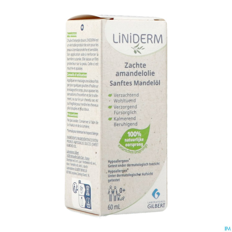 Liniderm huile amande douce    60ml