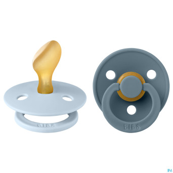 Bibs 2 sucette anatomic duo petrol/blue