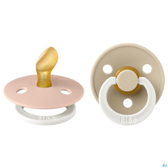 Bibs 1 sucette anatomic glow duo vani/blush