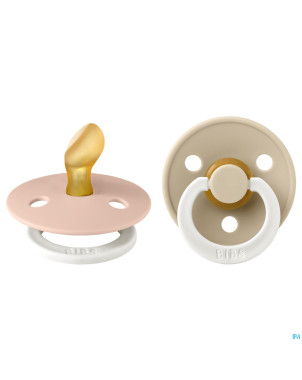 Bibs 1 sucette anatomic glow duo vani/blush