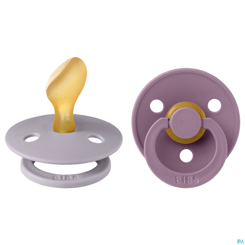 Bibs 2 sucette anatomic duo fossil/mauve