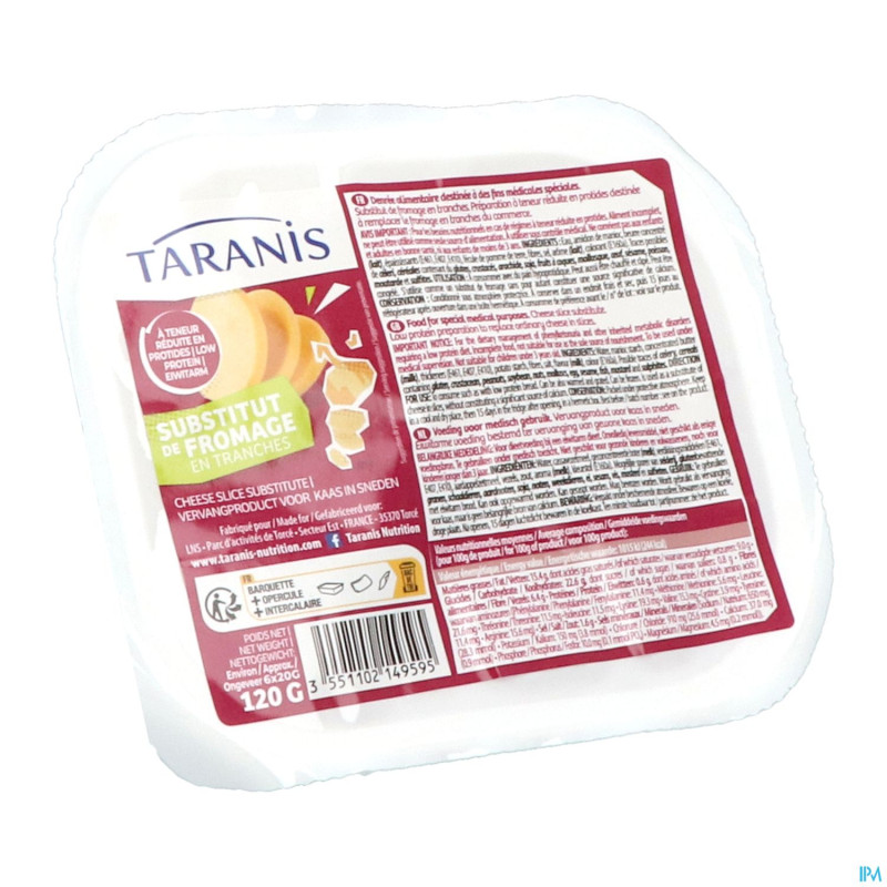 Taranis substitut fromage tranches 120g