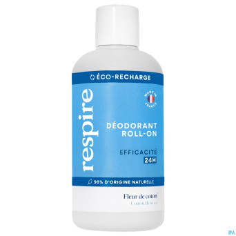 Respire deo fleur coton roll-on eco recharge 150ml
