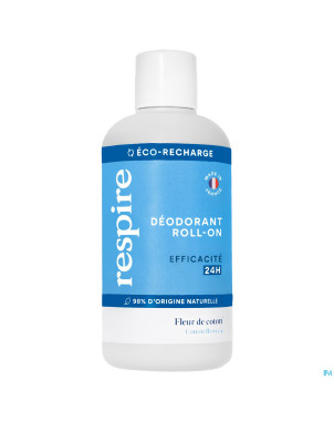 Respire deo fleur coton roll-on eco recharge 150ml