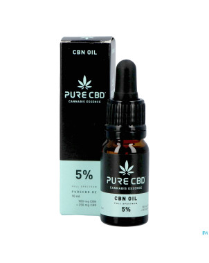Pure cbd 250mg cbn 500mg oil full spectrum 5% 10ml