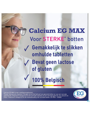 Calcium eg max k2 1g/1000ui/75mcg comp pell 90x2
