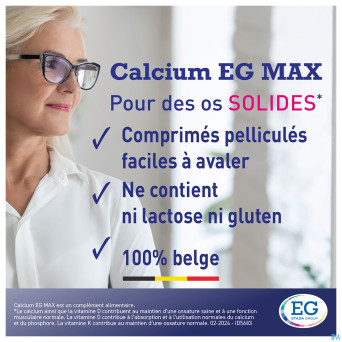 Calcium eg max k2 1g/1000ui/75mcg comp pell 90x2