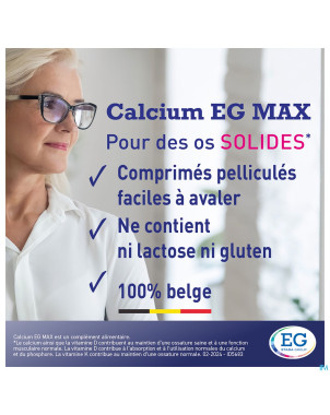 Calcium eg max k2 1g/1000ui/75mcg comp pell 90x2