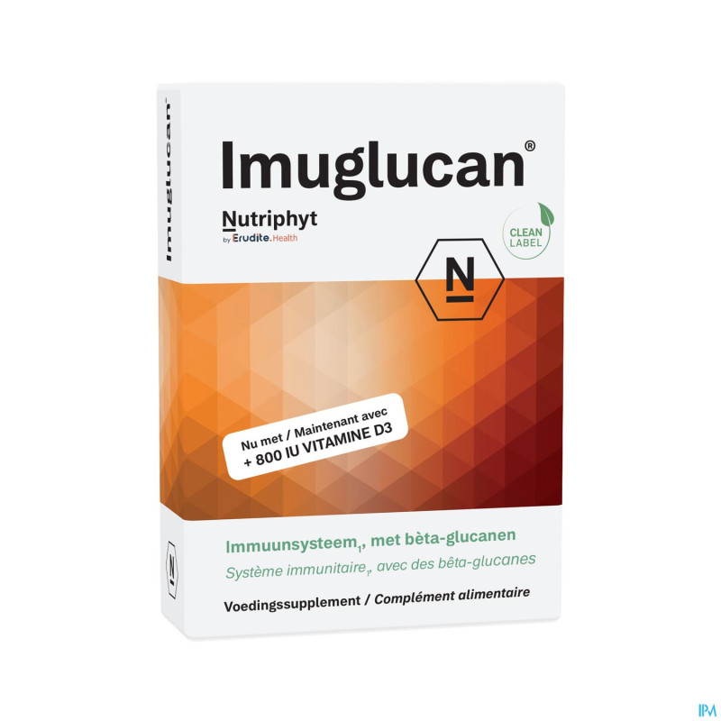 Imuglucan + vit d3 800 iu caps 2x15 nutriphyt