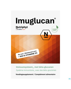 Imuglucan + vit d3 800 iu caps 2x15 nutriphyt