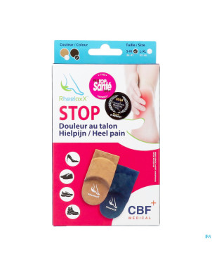 Rheelaxx stop douleur talon l-xl noir