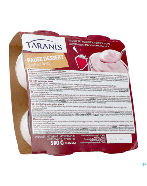 Taranis pause dessert saveur fraise 4x125g
