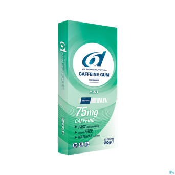 6d sports caffeine 75mg gum mint 10x2g