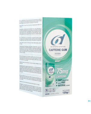 6d sports caffeine 75mg gum mint 60x2g