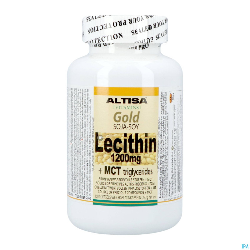 Altisa gold soja lecithine 1200mg softcaps 150