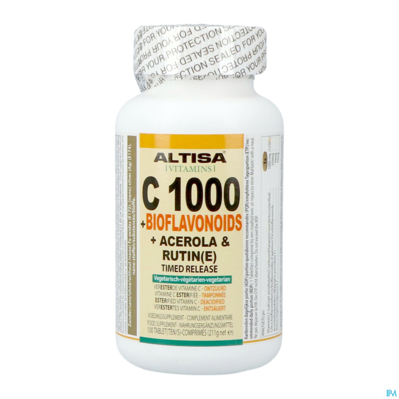 Altisa c deasc.1000mg+bioflav.+acer.+rut. comp 100
