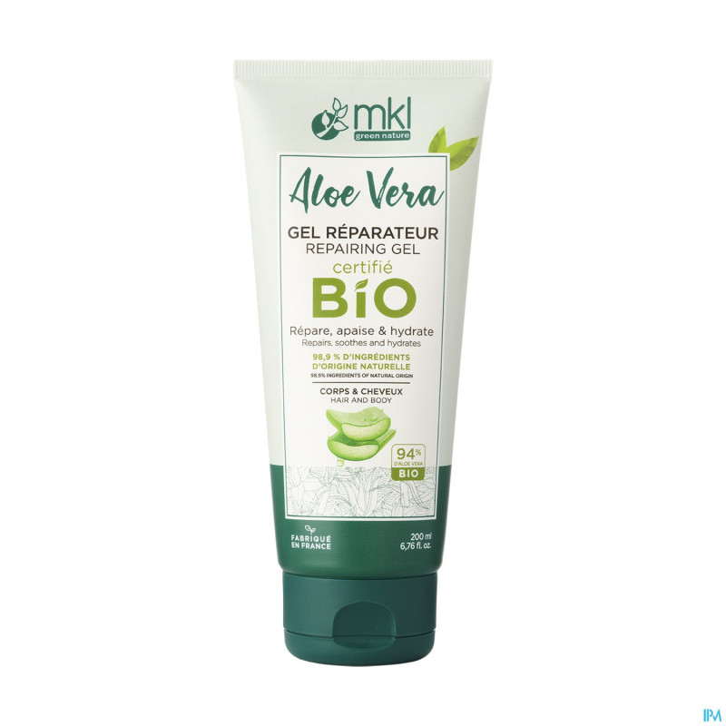 Mkl aloe vera gel reparateur bio tube 200ml
