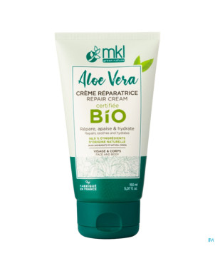 Mkl aloe vera creme reparatrice bio tube 150ml