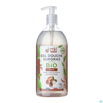 Mkl gel douche bio beurre karite fl pomp.1l