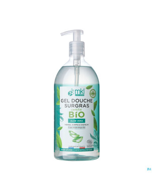 Mkl gel douche bio aloe vera fl pompe 1l