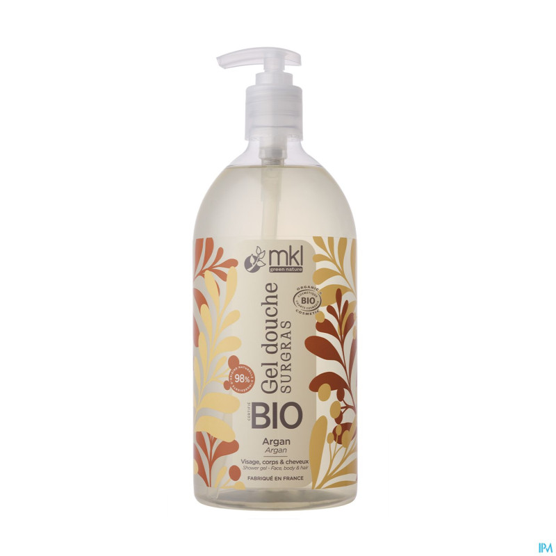 Mkl gel douche bio argan fl pompe 1l