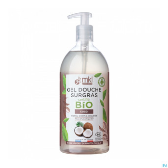 Mkl gel douche bio coco fl pompe 1l