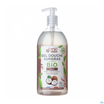 Mkl gel douche bio coco fl pompe 1l