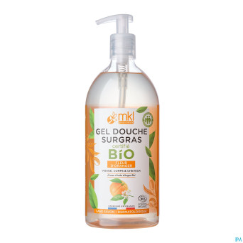 Mkl gel douche bio fleur oranger fl pompe 1l