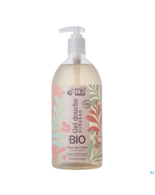 Mkl gel douche bio fleur coton fl pompe 1l