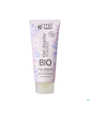 Mkl gel douche bio fleur blanche fl 200ml