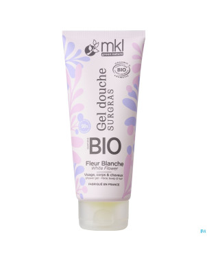 Mkl gel douche bio fleur blanche fl 200ml