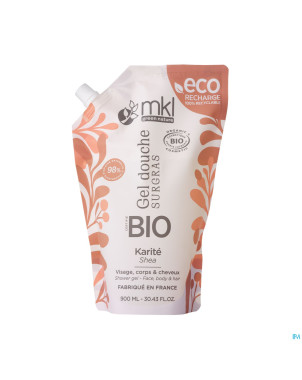 Mkl gel douche bio beurre karite rech.900ml