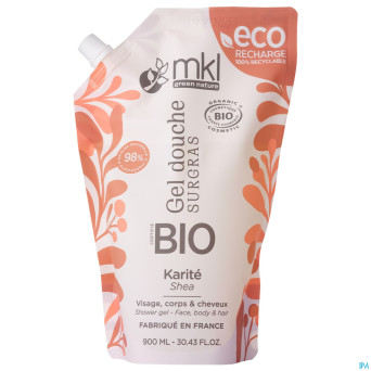 Mkl gel douche bio beurre karite rech.900ml