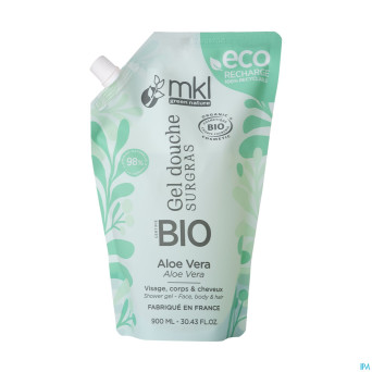 Mkl gel douche bio aloe vera recharge 900ml