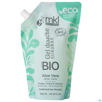 Mkl gel douche bio aloe vera recharge 900ml