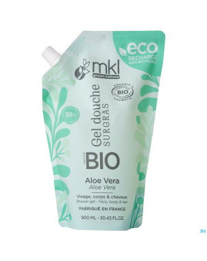 Mkl gel douche bio aloe vera recharge 900ml