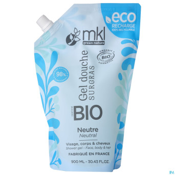 Mkl gel douche bio neutre recharge 900ml