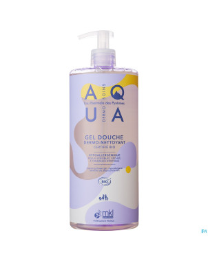 Aqua gel douche dermo nettoyant bio fl pompe 1l