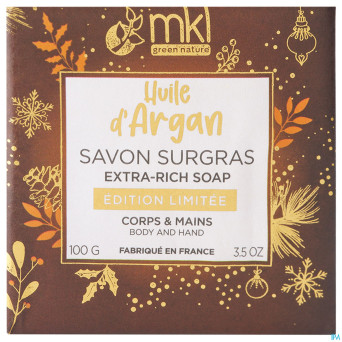 Mkl savon marseille surgras argan ed limitee 100g