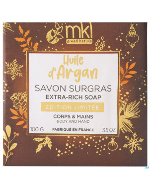 Mkl savon marseille surgras argan ed limitee 100g
