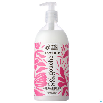 Cosm'ethik gel douche lait anesse bio fl pompe 1l