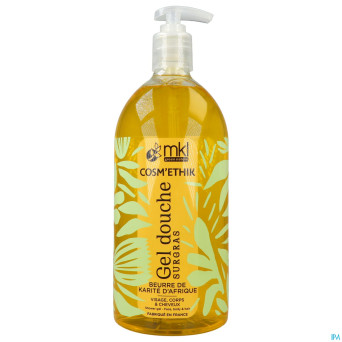Cosm'ethik gel douche beurre karite fl pompe 1l