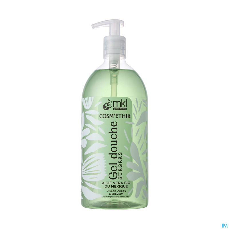 Cosm'ethik gel douche aloe vera bio fl pompe 1l