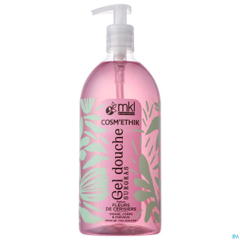 Cosm'ethik gel douche fleurs cerisiers fl pompe 1l