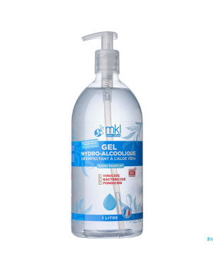 Mkl gel hydroalcoolique s/parfum fl pompe 1l