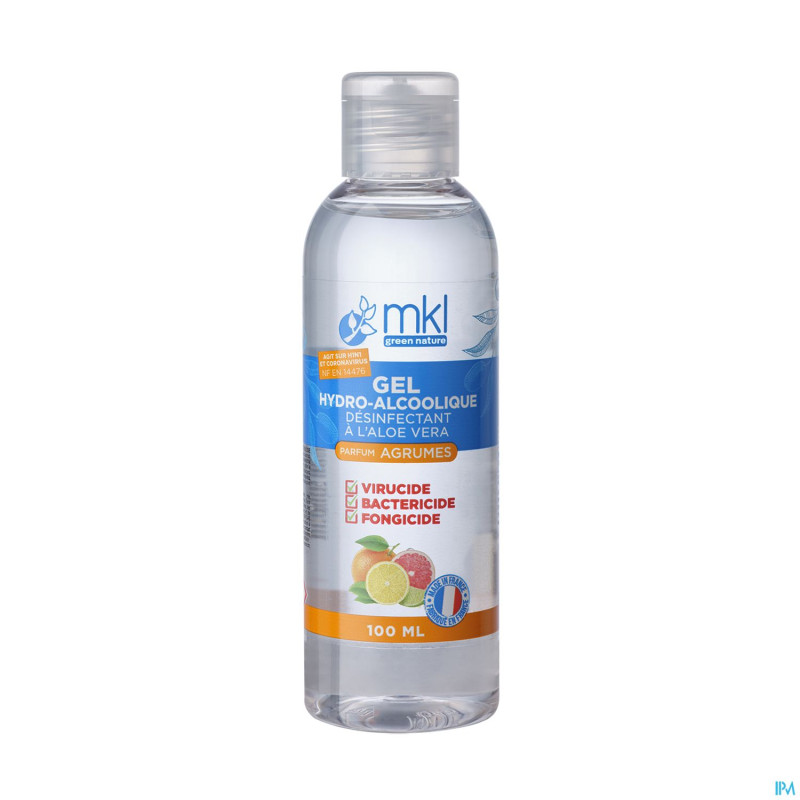 Mkl gel hydroalcoolique agrumes fl 100ml