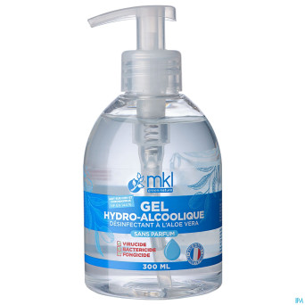 Mkl gel hydroalcoolique s/parfum fl pompe 300ml