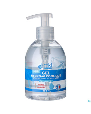 Mkl gel hydroalcoolique s/parfum fl pompe 300ml