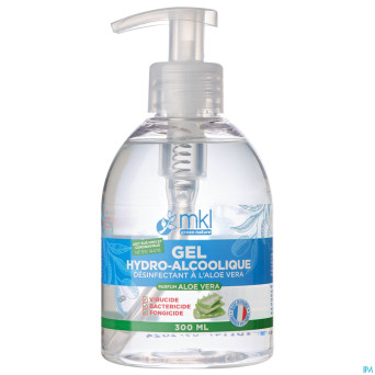 Mkl gel hydroalcoolique aloe vera fl pompe 300ml