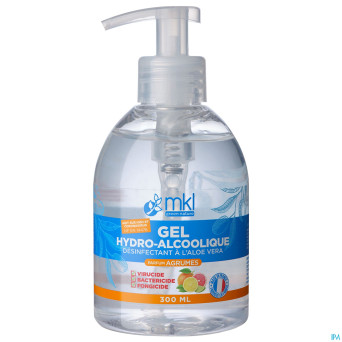 Mkl gel hydroalcoolique agrumes fl pompe 300ml